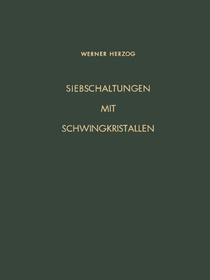 cover image of Siebschaltungen mit Schwingkristallen